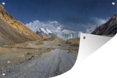 Muurdecoratie Uitzicht op Mount Everest in Tibet - 180x120 cm - Tuinposter - Tuindoek - Buitenposter