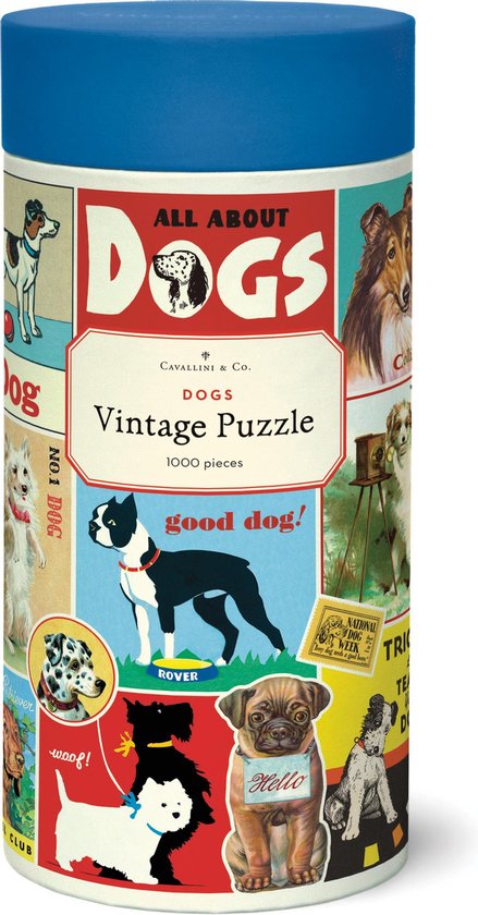 Boekwinkel stoomboot stoel PUZZEL HONDEN - Cavallini & Co - Vintage Puzzle Dogs - Legpuzzel 1000  stukjes | bol.com