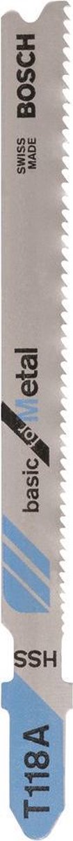 Bosch - Decoupeerzaagblad HSS, T 118 A Basic for Metal