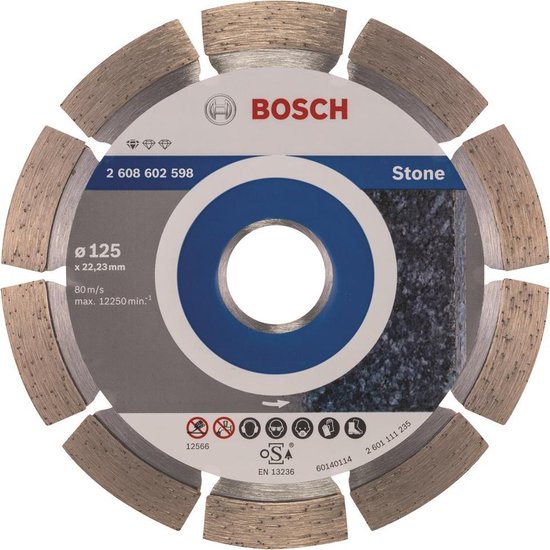 Bosch - Diamantdoorslijpschijf Standard for Stone 125 x 22,23 x 1,6 x 10 mm