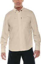 Coolibar - UV Overhemd voor heren - Baraco - Kaki - maat S