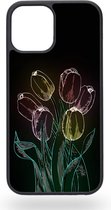 Neon tulips Telefoonhoesje - Apple iPhone 12 / 12 Pro