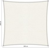Shadow Comfort® Vierkantige schaduwdoek - UV Bestendig - Zonnedoek - 200 x 200 CM - Arctic White