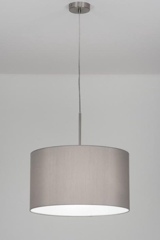 Lumidora Hanglamp 30718 - E27 - Grijs - Stof - ⌀ 45 cm
