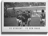 Walljar - FC Utrecht - FC Den Haag '71 III - Zwart wit poster