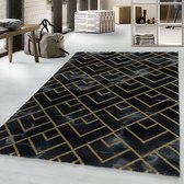 Modern vloerkleed - Marble Pattern Antraciet Goud 200x290cm