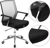 Trend24 Bureaustoel - Bureaustoelen voor volwassenen - Ergonomische bureaustoel - Kantoorstoel - Zwart