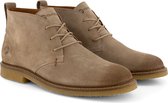 Travelin' Glasgow - Nette Suede Leren Heren Veterschoenen - Zand Beige Leer - Maat 42