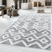 - Vloerkleed - Grijs - Ø 160cm Rond