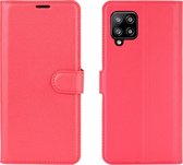 Samsung Galaxy A42 5G Hoesje - Mobigear - Classic Serie - Kunstlederen Bookcase - Rood - Hoesje Geschikt Voor Samsung Galaxy A42 5G