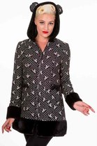 Dancing Days Jas -XL- Panda Ears Zwart/Wit