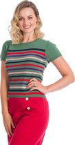 Dancing Days - MEMORY LANE STRIPE Top - XL - Groen