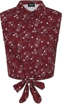 Collectif Clarabella Bandana 50's Knoop Blouse Burgundy