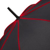 Automatische midsize paraplu - Seam - zwart/rood