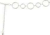 Landley Dames Zilveren Ringen Kettingriem - Vrouwen Tailleriem Verstelbaar - One Size - Riem Zilver