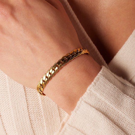 SINGULARU - Crystal Summer Armband. Staal met 18Kt Goud Plating. Details met Gekleurde Kristallen. Lengte 21 cm. Sieraden voor Vrouwen SINGULARU - Crystal Summer Armband. Staal met 18Kt Goud Plating. Details met Gekleurde Kristallen. Lengte 21 cm. Sieraden voor Vrouwen