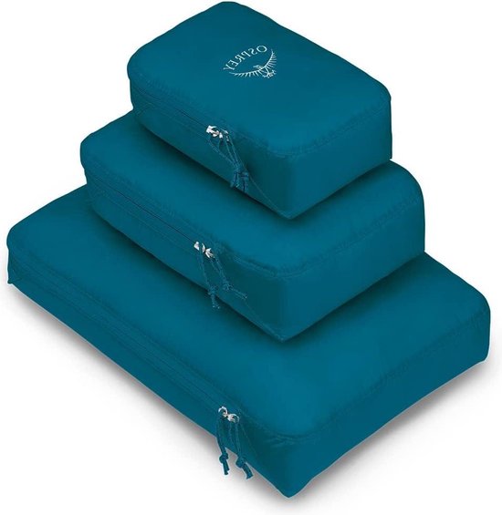 Foto: Verpakking cube set unisex accessoires reisset waterfront blue o s blauw e n maat casual