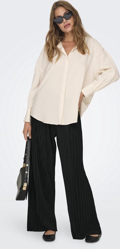Onlravenna S S Plisse Top Black
