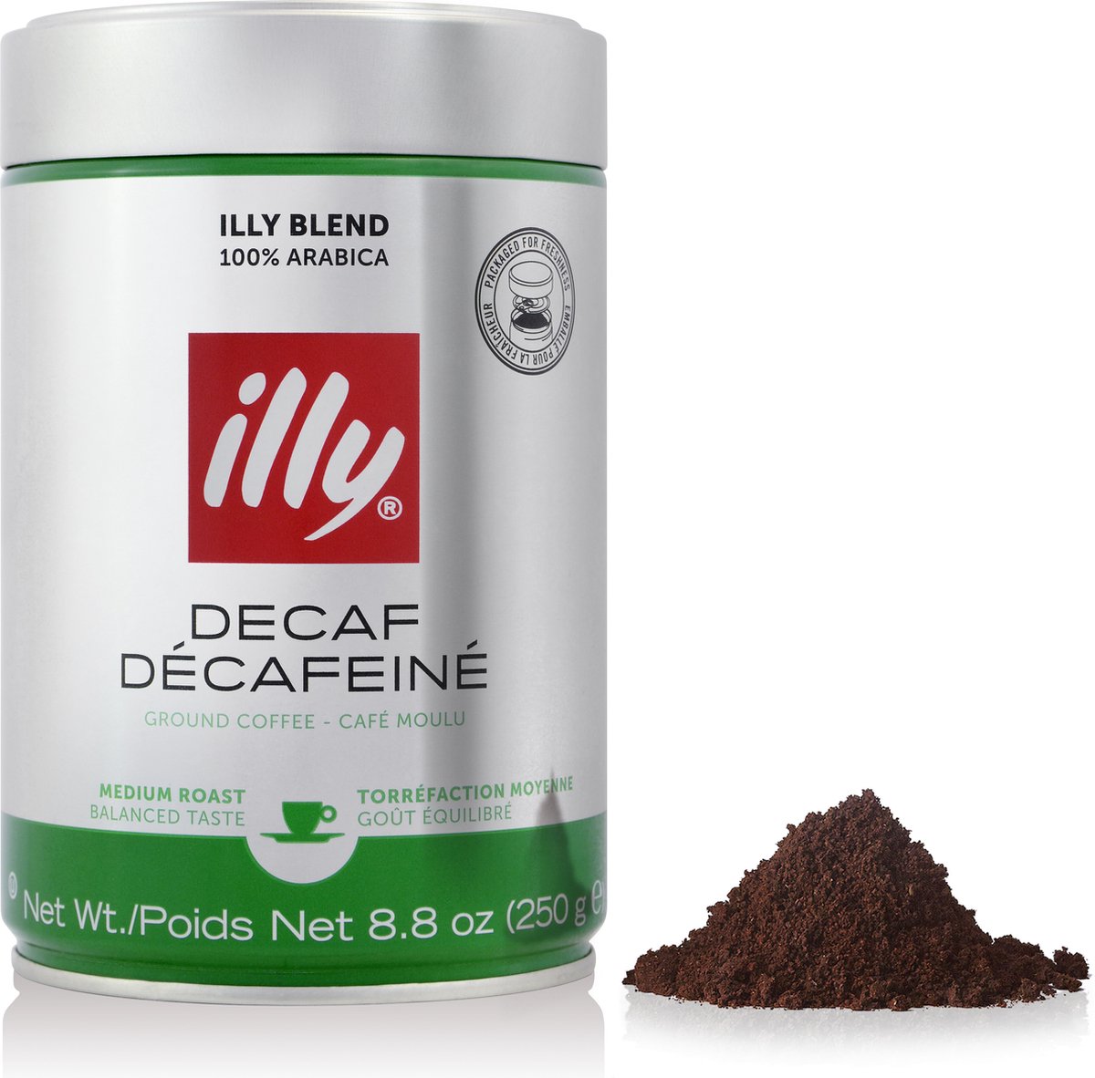 Illy Decaffeinato - gemalen koffie - 250 gram thumbnail 2