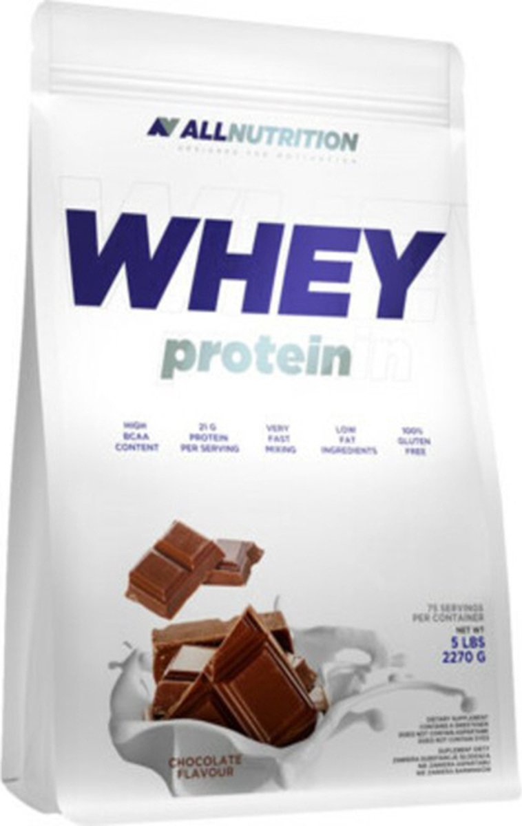 Goedkoopste AllNutrition | Whey protein | Milk Chocolate | 908gr 30 servings | Eiwitshake | Proteïne shake | Eiwitten | Whey Proteïne | Supplement | Concentraat | Nutriworld