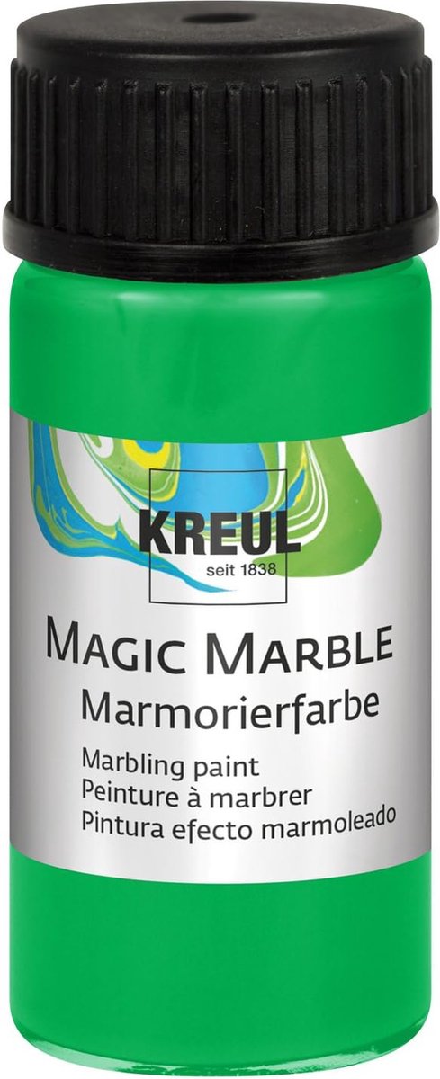 KREUL Lichtgroene Magic Marble Marmer effect verf - 20ml marble effect verf voor eindeloze toepassingen zoals toepassingen, van achtergronden van schilderijen tot gitaren