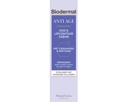 Foto: Biodermal anti age oog en lipcontourcr me oogcreme verminderd diepe rimpels wallen en donkere kringen rondom de ogen en lippen 15ml