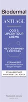 Bol.com Biodermal Anti Age Oog- en Lipcontourcrème'- oogcreme - verminderd diepe rimpels wallen en donkere kringen rondom de oge... aanbieding
