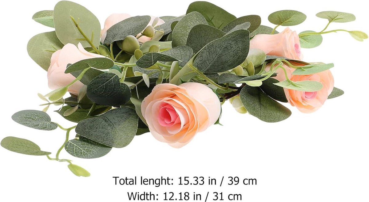 Pasen Kaars Ringen Krans - Vakantie Kaars Ringen Krans, Paasei Kunstbloemen Kransen, Bloesem Slinger Lente Krans, Stevige Tafel Middenstuk voor Pasen Lente Vakantie Thuis