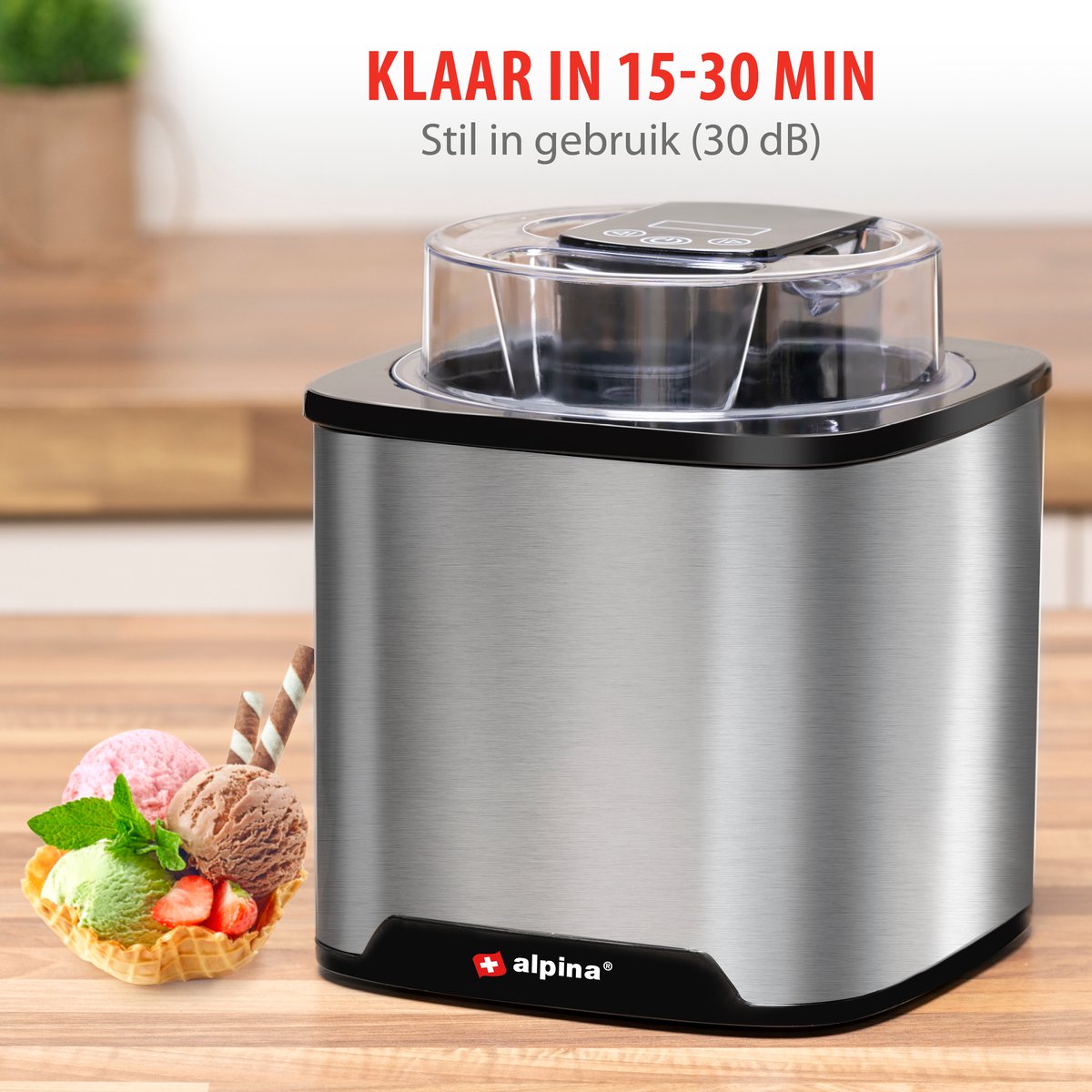 Machine à Glace Pilée Électrique Capacité 20 L/h-VEVOR-Sorbetière en Acier Inoxydable 304-pour