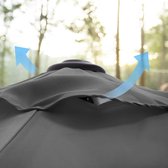 Bol.com 3m-diameter polyester achthoekige parasol voor tuin inklapbaar met zwengel - grijs zonder statief aanbieding