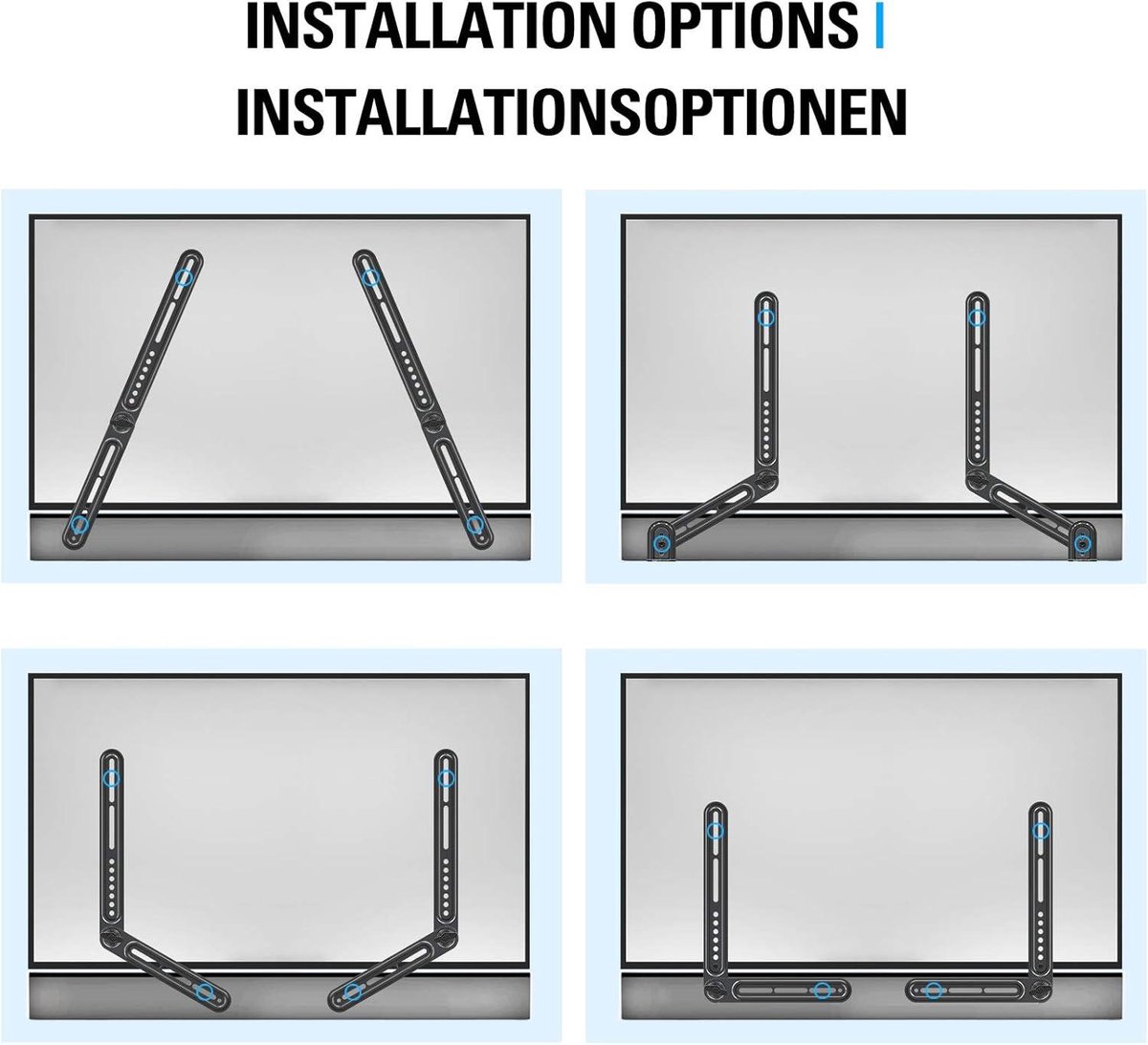 Cavus TV Muurbeugel Voor 37-70 Inch - Full Motion - Voor Samsung Soundbars Tot 40kg Zwart