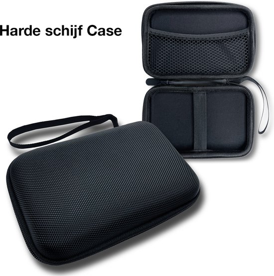 Foto: Harde schijf tas 2 5 inch etui case voor oplader powerbank pennen of make up ideale draagbare hardcase hoes binnenmaten 90 x 145 x 30 zwart