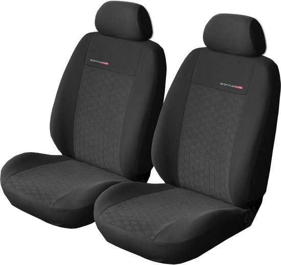 Universele autostoelhoezen set van 2 - beschermhoezen voor voorstoelen - compatibel met zij-airbags - TÜV-gecertificeerd - grijs