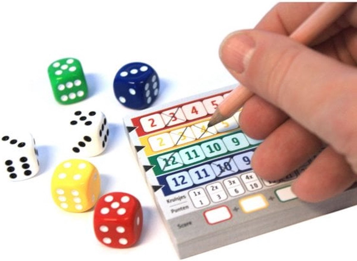 White Goblin Games - Qwixx Bloks (extra scorebloks) - Dobbelspel - 2 tot 5 spelers - Voor de hele familie - uitbreiding - Extra scoreblokken met nieuwe uitdagingen — afbeelding 10
