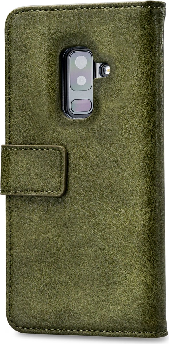 Mobilize Telefoonhoesje geschikt voor Samsung Galaxy A6 Plus (2018) Hoesje | Mobilize Elite Gelly Bookcase Portemonnee | Pasjeshouder voor 3 Pasjes | Telefoonhoesje voor Pinpas / OV Kaart / Rijbewijs - Groen