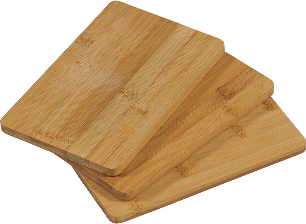 snijplanken met houder, set van 4, versch. groottes, spaart de messnede, als
