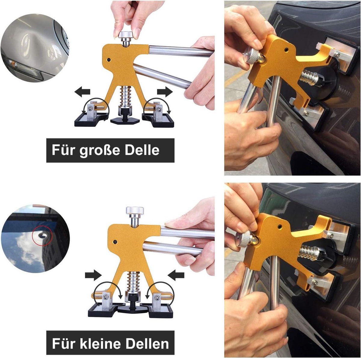 Auto Verveloze Dent Repair Kits Verstelbare Gold Dent Lifter Dent Repair Tool Kit met 22 stuks Tabs kopen vanaf een prijs van 18