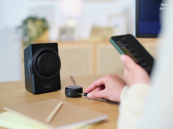 Trust Yuri - PC Speaker set - 2.1 speakerset - 2 bureau speakers + subwoofer - 3.5mm aansluiting - Zwart