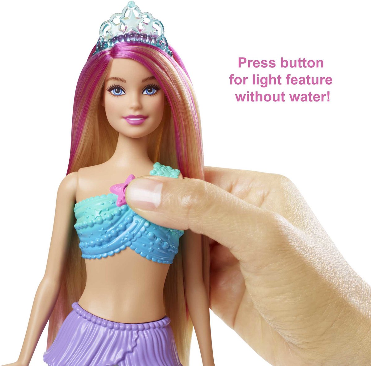 Barbie Dreamtopia - Barbiepop - Zeemeermin met twinkelende lichten — afbeelding 14