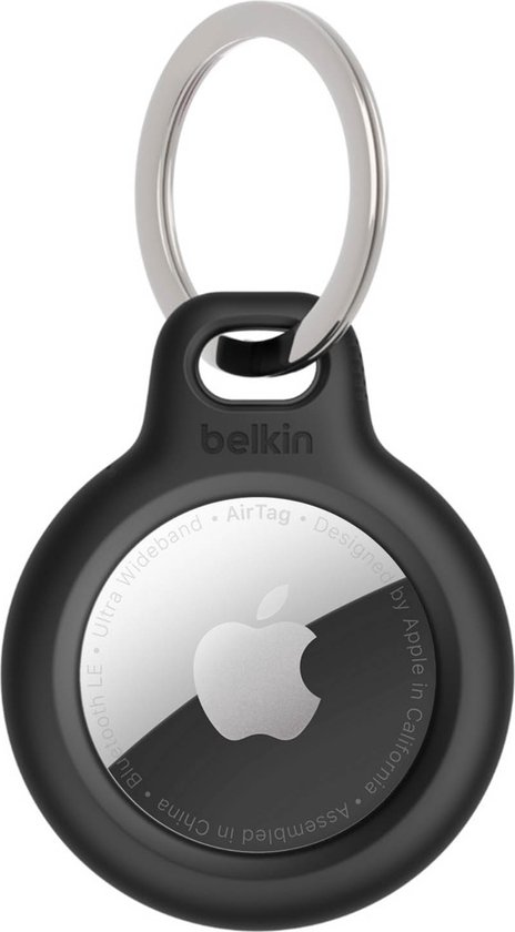 Belkin - Beschermende houder met sleutelhanger - Geschikt voor Apple AirTag - Zwart