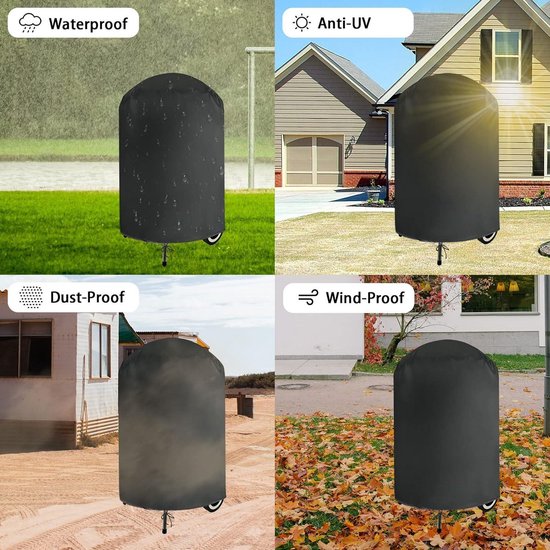 TOPINCN Barbecuehoes - Waterdicht, UV-bescherming, Voor Buiten - 145 X 61 X 117 Cm - Bescherm Je Grill Tegen Regen En Stof