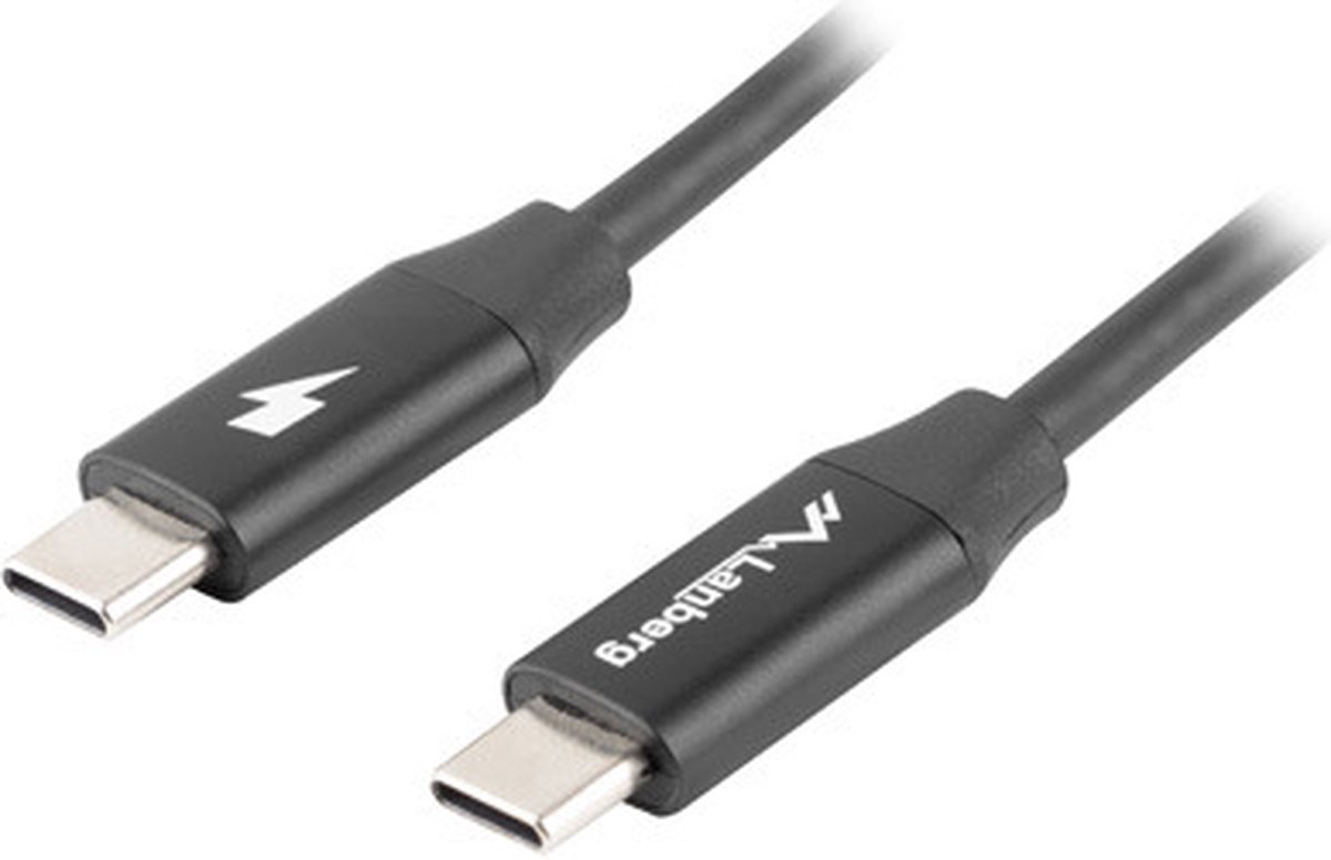 Cable USB C Lanberg CA-CMCM-40CU-0010-BK 1 m