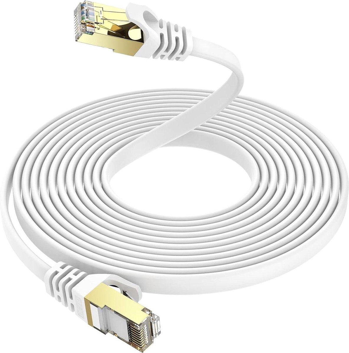 Image of 20m Cat7 RJ45 Ethernet Cable Netwerkkabel - High Speed 10Gbps 600MHz Patch Kabel voor Internet, router, gaming, modem
