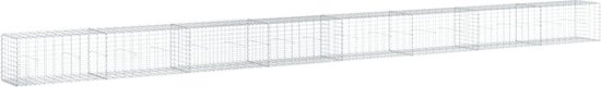 vidaXL - Panier à gabions - 800 x 50 x 50 cm - Galvanisé - Fer - Couleur argent
