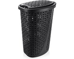 Wasmand Plastic Zwart 45 l - Opbergmand - Mand - Wassorteerder