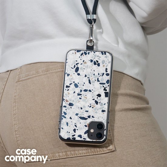 Case Company® - Coque avec cordon adaptée pour Samsung Galaxy A35 coque avec cordon - Terrazzo N°4 - Coque téléphone avec cordon Zwart - Protection sur tous les côtés et sur le bord de l'écran