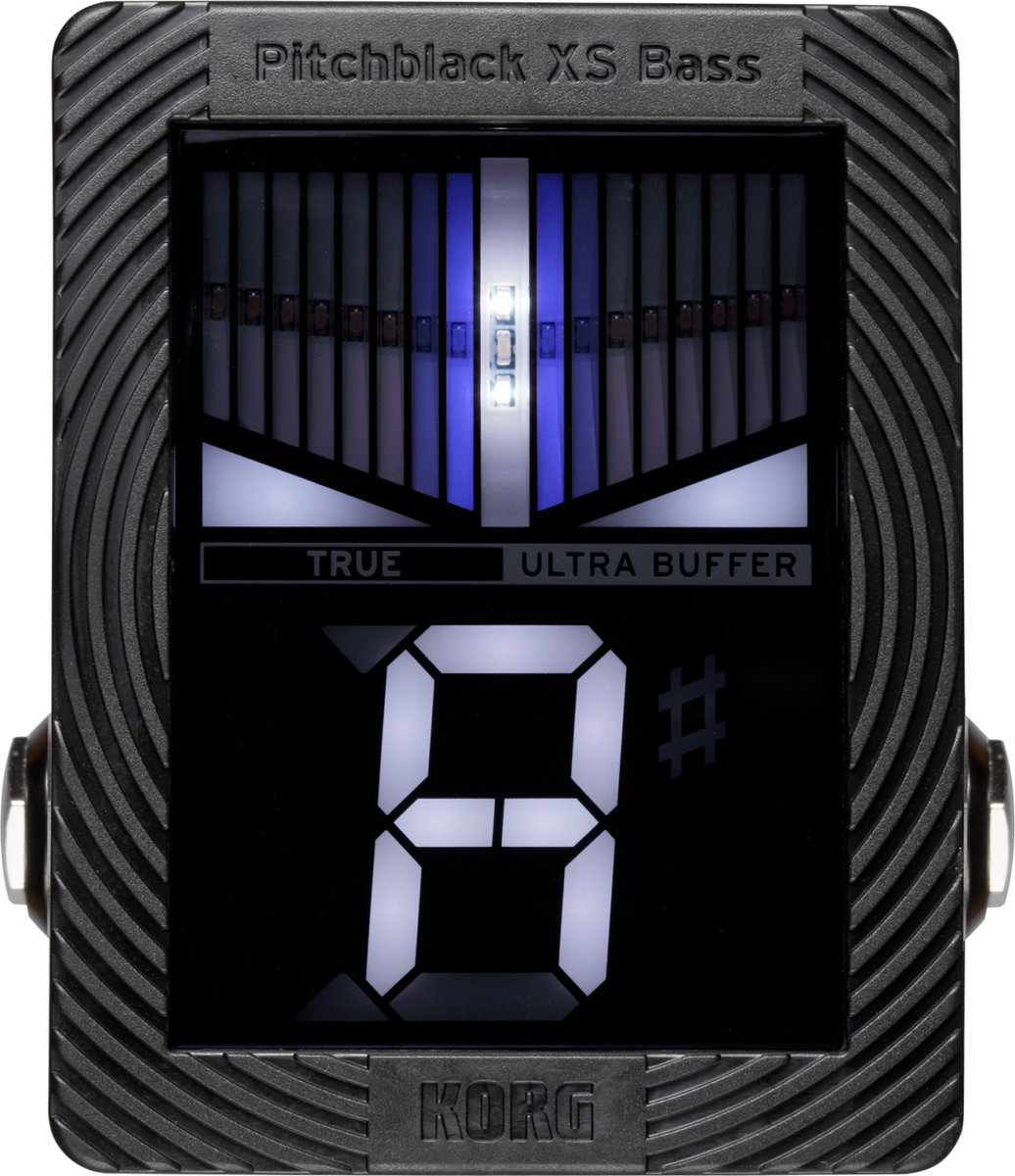 Korg Pitchblack XS Bass CHROMATISCHE PEDAL STEMAPPARAAT, speciaal voor basgitaren met groot display.