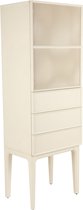 Zuiver June Opbergkast/ Kledingkast 1 Deur + 3 Lades Hout Beige