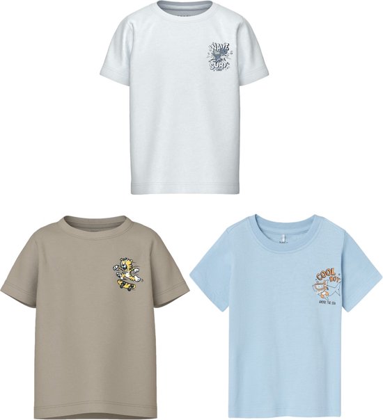 Name it t-shirt jongens – 3 stuks – NMMvelix – maat 110