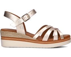 Stefano Lauran Met Knoop Sandaal Sandalen - Met Sleehak - Dames - Goud - Maat 36
